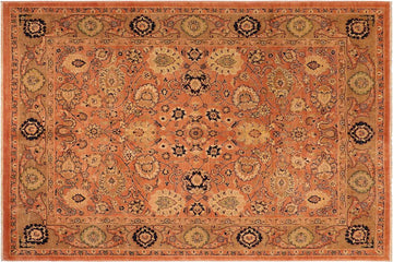 handmade Traditional Kafkaz Chobi Ziegler Rust Brown Hand Knotted RECTANGLE 100% WOOL area rug 8 x 10